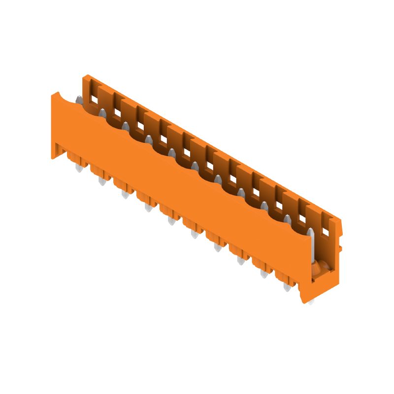 1146550000 - 11-Pole Male PCB Connector, 3.2mm Solder, 180° Elbow, Orange  (Pack of 50)