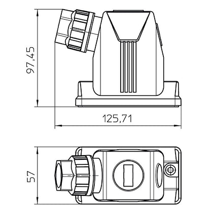 2716760000 - IP66/IP67 HDC Enclosure with M32 Cable Entry