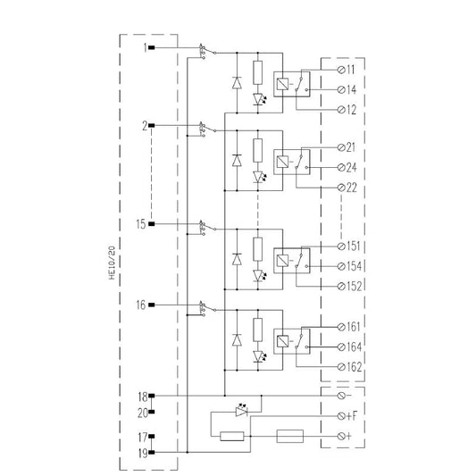 1129040000 - RSM-16 PLC Switch with Tension-Clamp Connection, UL Certified