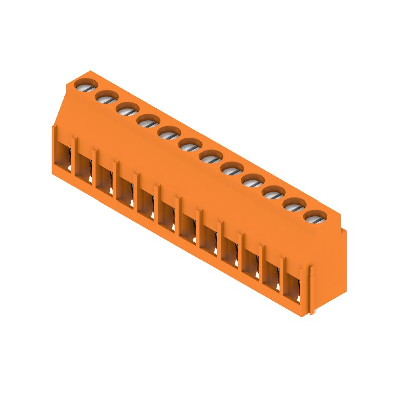 1001930000 - Orange 5.08mm PCB Terminal, 12 Poles, 90° Angle  (Pack of 30)
