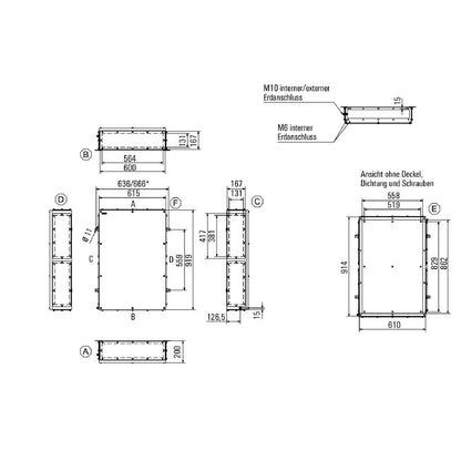 1196690000 - 914mm Stainless Steel Terminal Box for Industrial Use