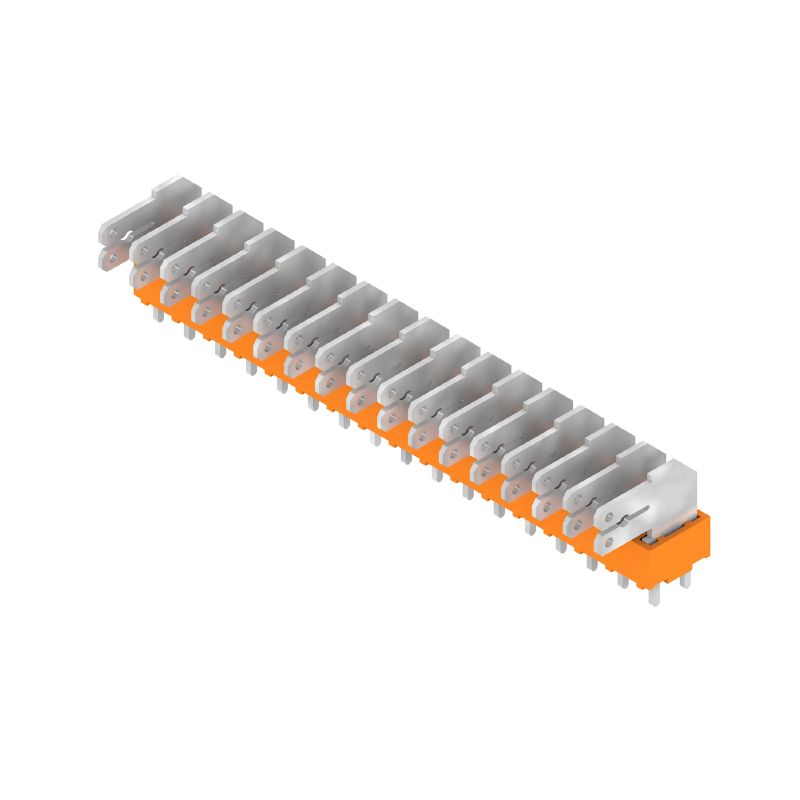 9511560000 - 17-Pole 5mm PCB Terminals, 90° Angle, Tinned Orange  (Pack of 50)
