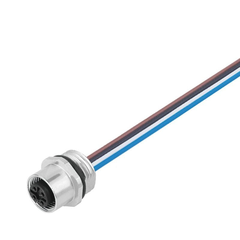 1353800000 - 0.2m Female M12 Socket with 5 Poles and PG 9 Thread