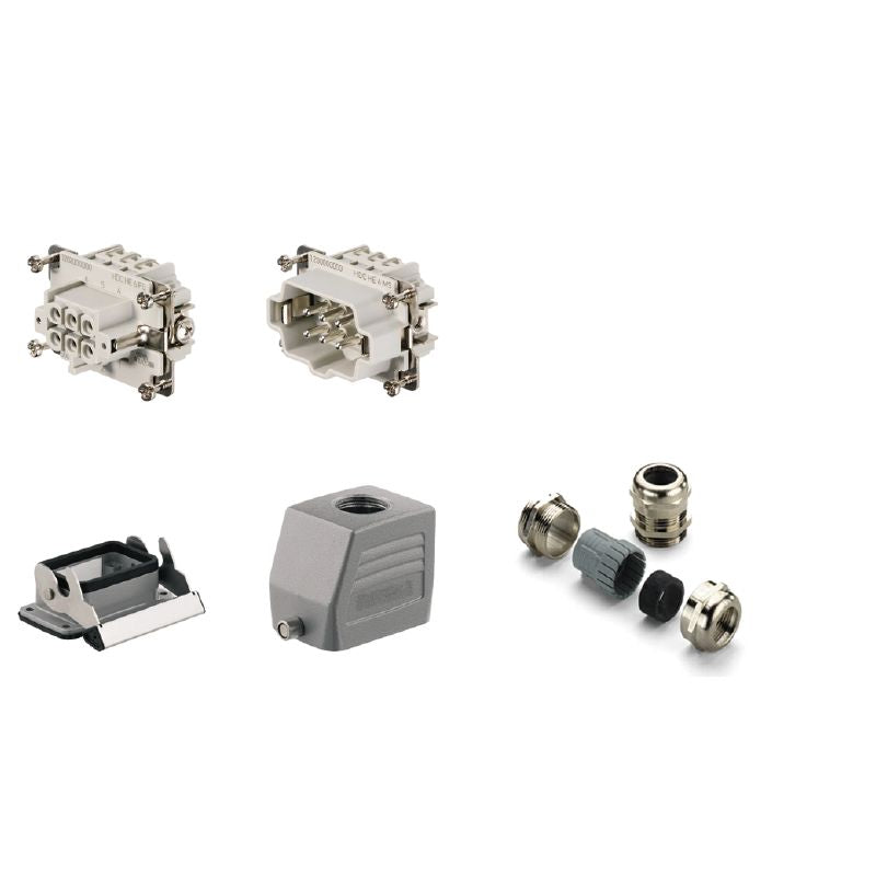 1712660000 - Heavy-Duty HDC Connector Kit, 3 Size, 6 Poles, 500V