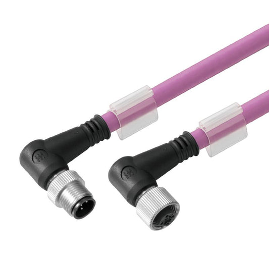 1062150450 - 4.5m M12 Shielded Cable, 5 Poles, Durable TPE Insulation