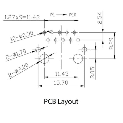 2564440000 - 90° RJ45 Transformer Jack for PCB, 750 Cycles, 1000 Mbps  (Pack of 200)