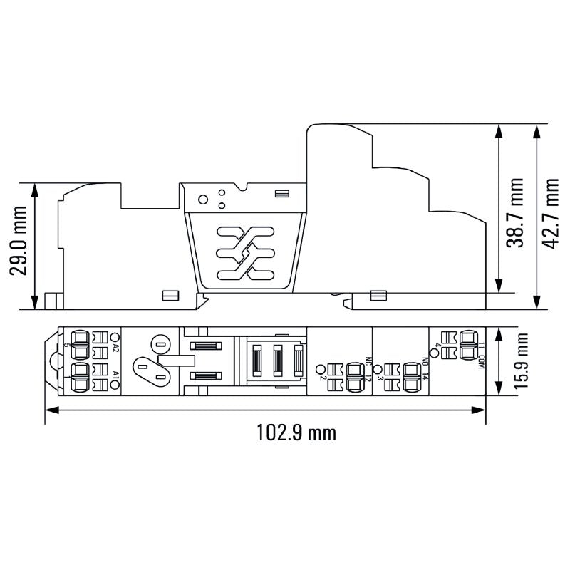 7760056364 - D-Series Relay Socket with 12A CO Contact and -40°C to 55°C Range  (Pack of 20)