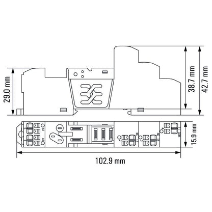 7760056364 - D-Series Relay Socket with 12A CO Contact and -40°C to 55°C Range  (Pack of 20)