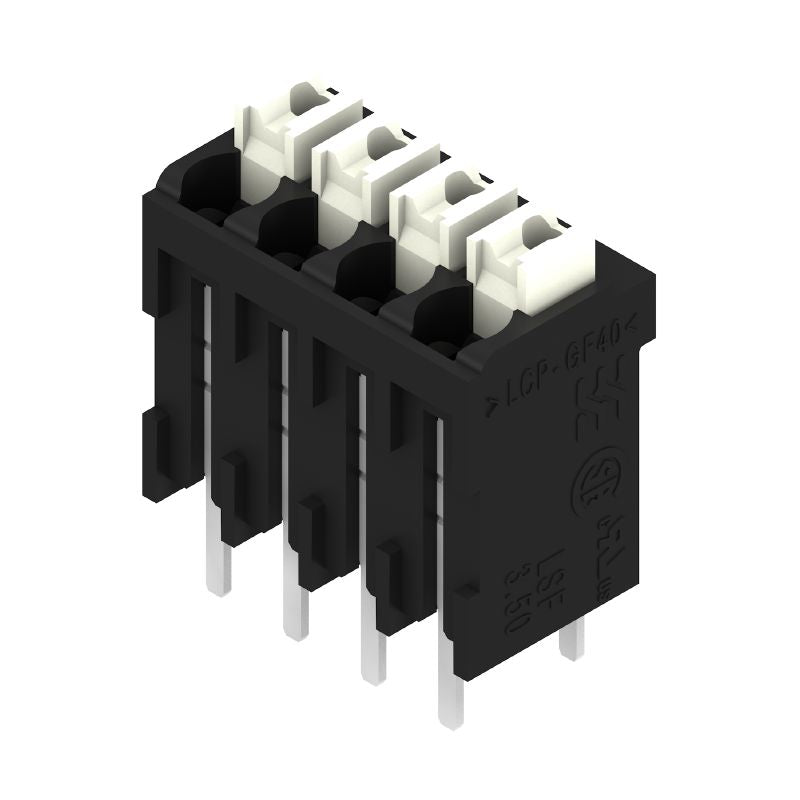 1825660000 - Black 3.5mm Pitch PCB Terminal, 4 Poles at 180°  (Pack of 37)