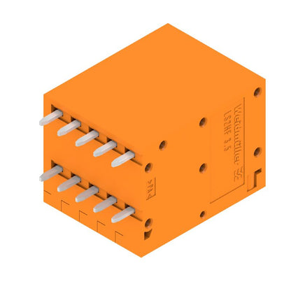 2000970000 - 10-Pole 3.5mm Push In PCB Terminal, 90° Angle, Orange  (Pack of 100)