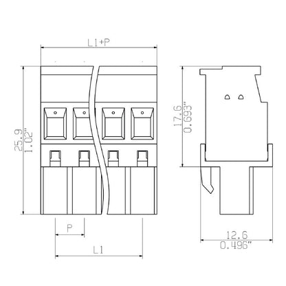 2644340000 - 10-Pole 5mm Pitch Connector, RoHS Certified, Pale Green  (Pack of 45)