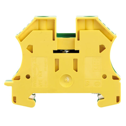 1019100000 - Green/Yellow WPE 16N Terminal Block for 2 Screw Connections  (Pack of 50)