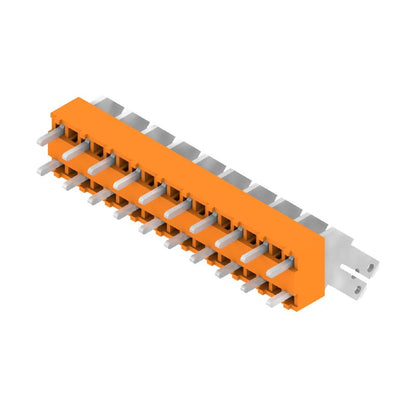 9511870000 - 5mm Pitch PCB Terminals, 10 Poles, 135° Angle, Tinned Orange  (Pack of 50)
