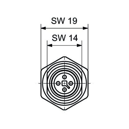 2830780000 - Robust T-Coded Connector, IP65/68, -25 to +85°C Operating Range