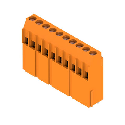 1975330000 - 5mm PCB Terminal, 10 Poles, 90° Angle, Tinned Pins  (Pack of 50)