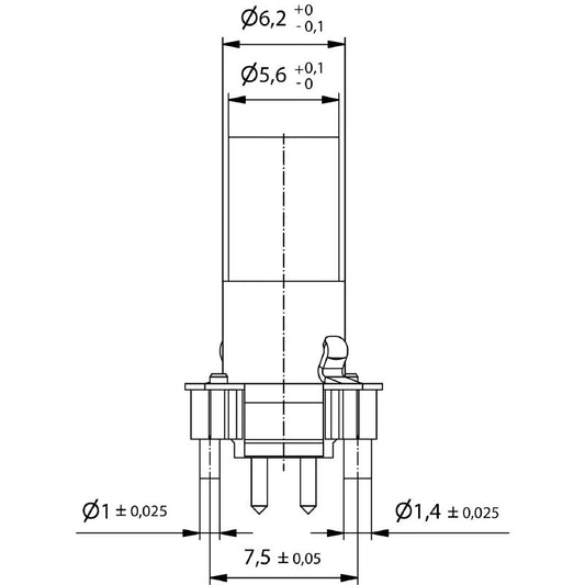 2423820000 - IP67 M8 Connector with 3 Poles and Mounting Thread  (Pack of 25)