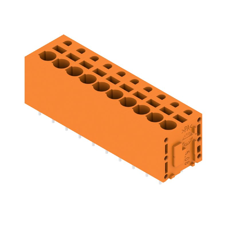 1331520000 - 5.08mm 10-Pole PCB Terminal, 180° Orange PUSH IN  (Pack of 25)