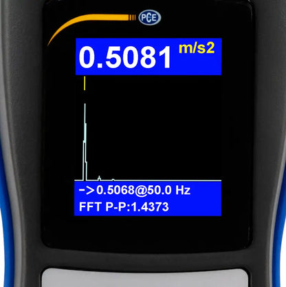 PCE-VM 20 - Compact Vibration Meter with FFT Analysis and LiPo Battery