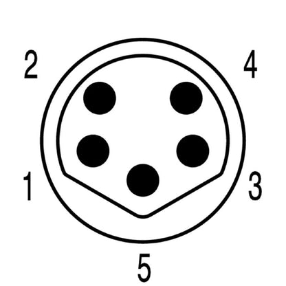 2475210200 - 2m M8 5-Pin Sensor/Actuator Cable, Straight Socket