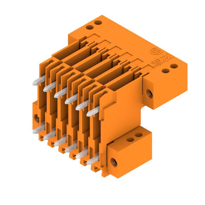 1641260000 - 12-Pole 3.50mm PCB Connector with 180° Elbow Flange  (Pack of 50)