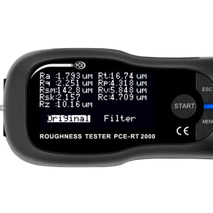 PCE-RT 2000 - Portable Roughness Tester with OLED Display and Rechargeable Battery