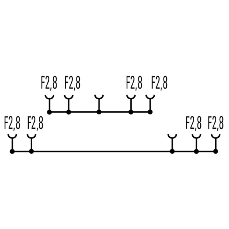 1021700000 - Dark Beige 8-Connection Modular Terminal Block, Flat-Blade Design  (Pack of 50)