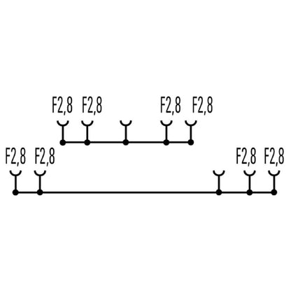 1021700000 - Dark Beige 8-Connection Modular Terminal Block, Flat-Blade Design  (Pack of 50)