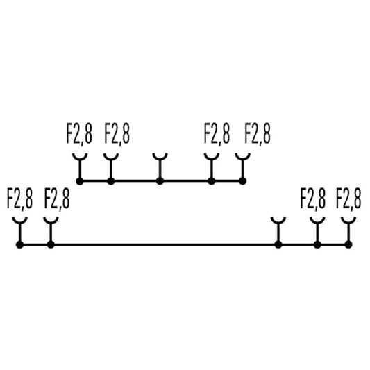 1021700000 - Dark Beige 8-Connection Modular Terminal Block, Flat-Blade Design  (Pack of 50)