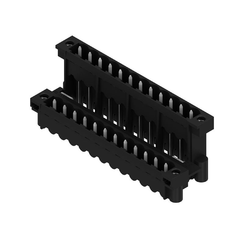 1829230000 - 24-Pole 5.08mm PCB Connector with Solder Flange, Tinned Black  (Pack of 16)