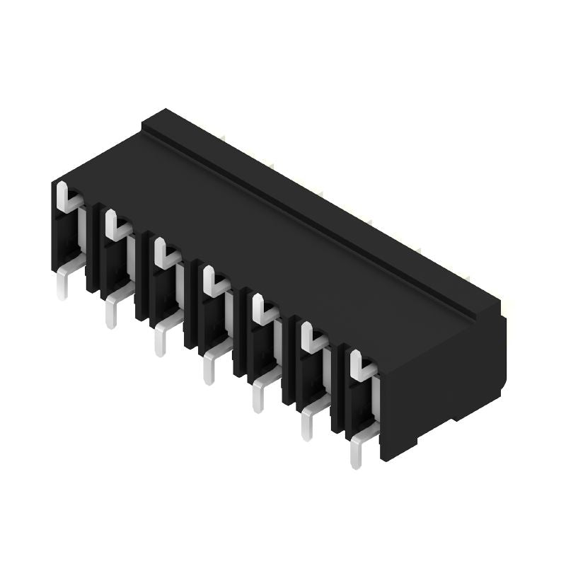 1473670000 - 5mm Black PCB Terminal, 7 Poles at 180°, PUSH IN Actuator  (Pack of 180)