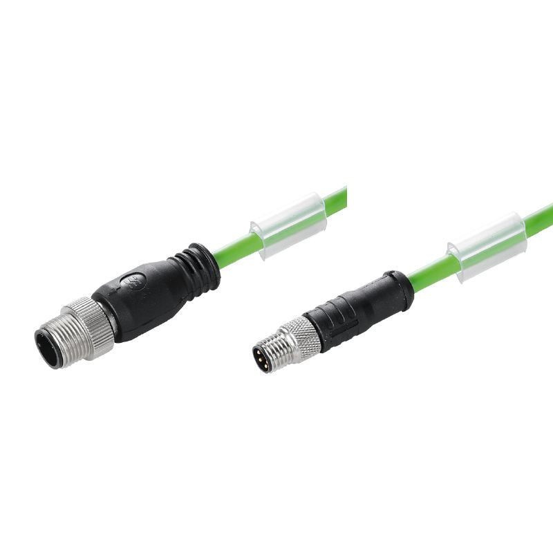 1296792500 - 25m PUR Shielded 4-Pole Male-to-Male Connecting Line