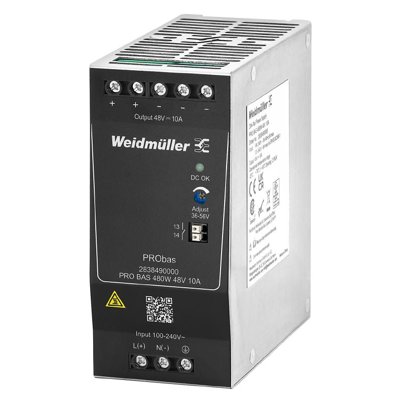 2838490000 - PRO BAS 480W 48V Switch Power Supply, Compact 125mm Design