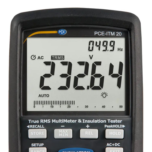PCE-ITM 20 - 1000V Multimeter & Insulation Tester with Large LCD