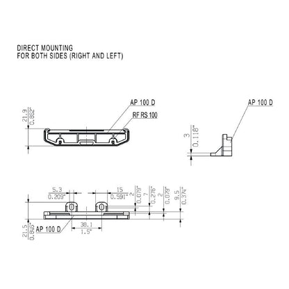 1185160000 - 22mm Orange End Plate for Direct Mounting  (Pack of 20)
