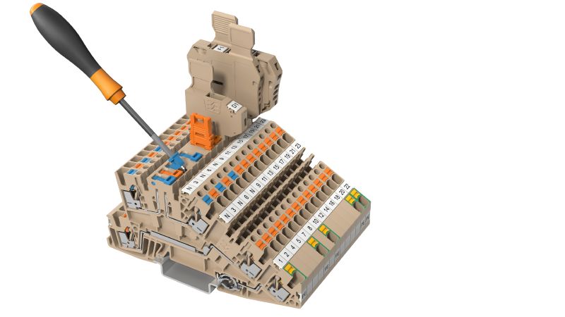 2669020000 - Dark Beige 2.5mm² Multi-Level Terminal Block with 5 Connections  (Pack of 50)