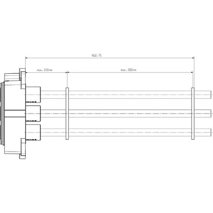 1120040000 - Diecast Aluminum IP68 Bulkhead Enclosure, 8 Installation Size