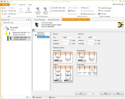 2456150000 - Dual-Channel HART Signal Isolator for Ex-Zone 0