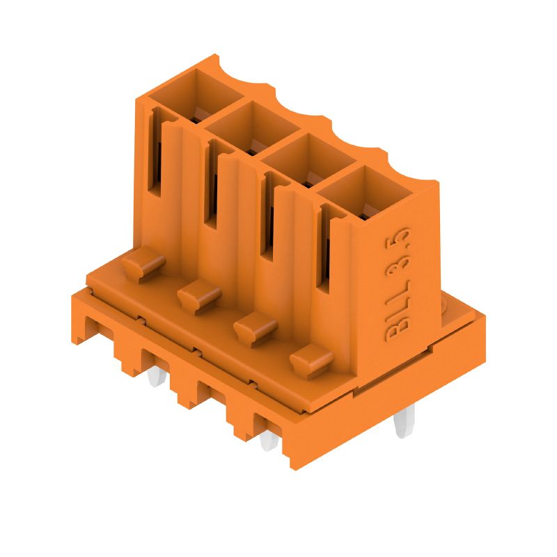 1376330000 - 3.50mm Orange 4-Pole PCB Connector with THT Solder  (Pack of 38)