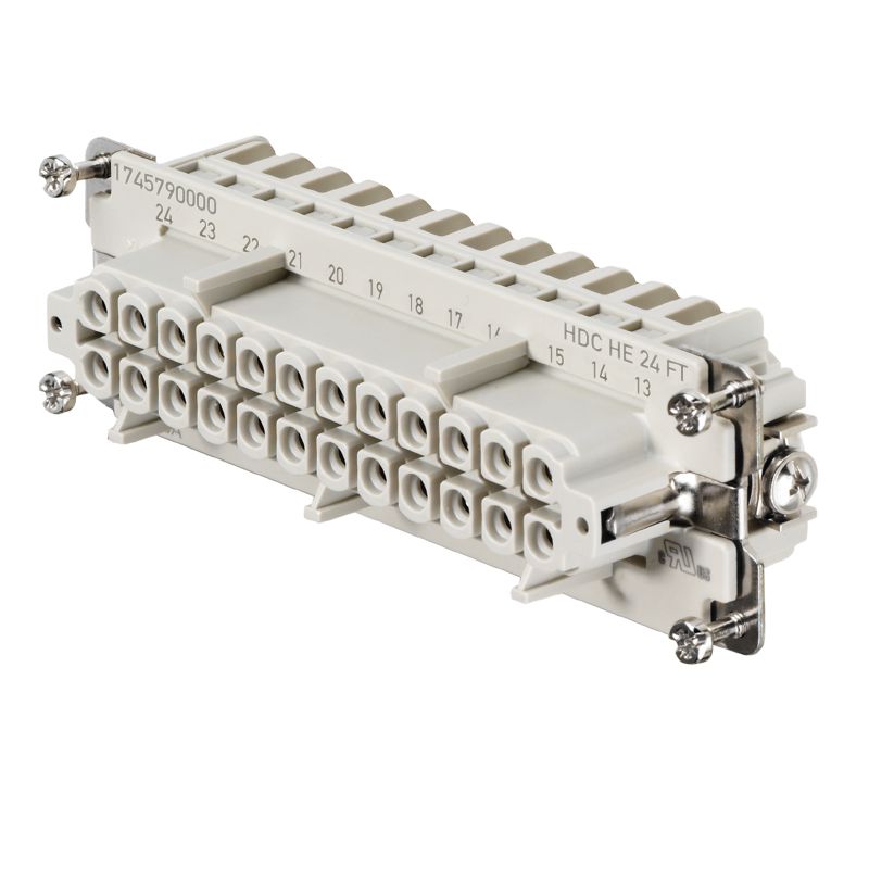 1745790000 - 24-Pole Connector, 500V 16A, Tension-Clamp, Size 8