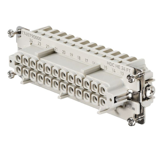 1745790000 - 24-Pole Connector, 500V 16A, Tension-Clamp, Size 8