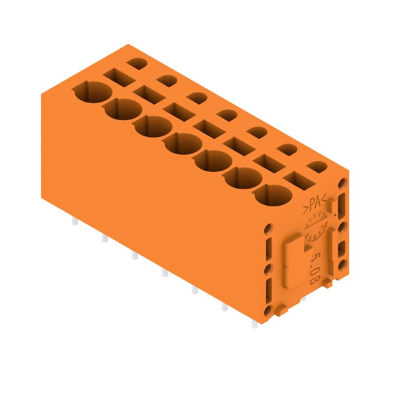 1331490000 - 5.08mm PCB Terminal, 7-Pole, 180° Angle, Tinned Orange  (Pack of 40)