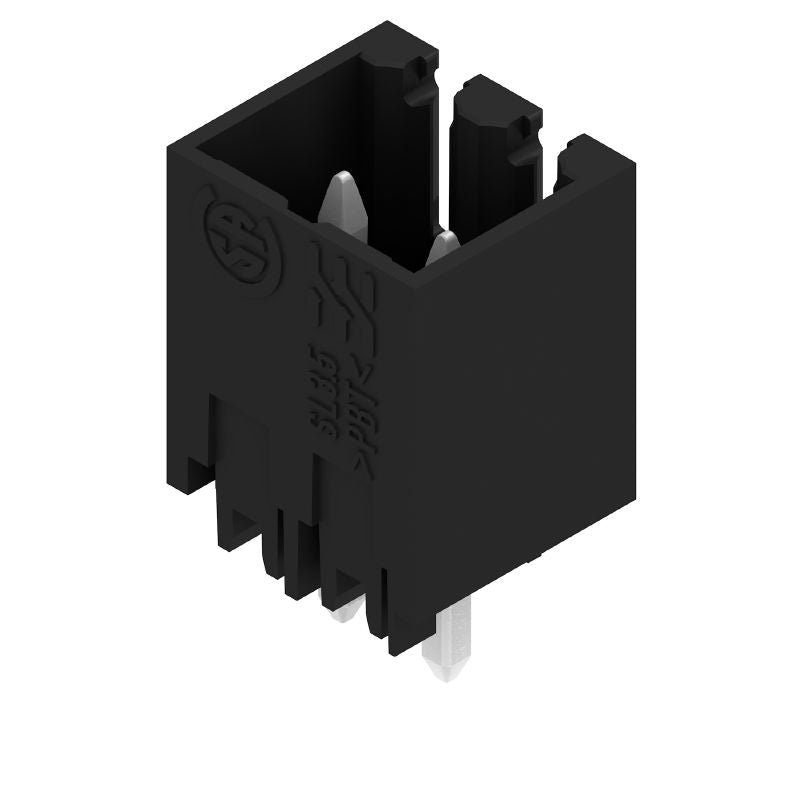 1794100000 - 3.50mm Male PCB Connector, 2-Pole, 180° Angle, Black  (Pack of 100)