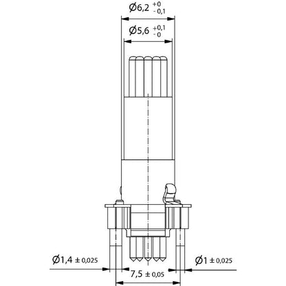 2424090000 - M8 5-Pole Connector, IP67, LCP, 30V, Durable and Reliable  (Pack of 25)