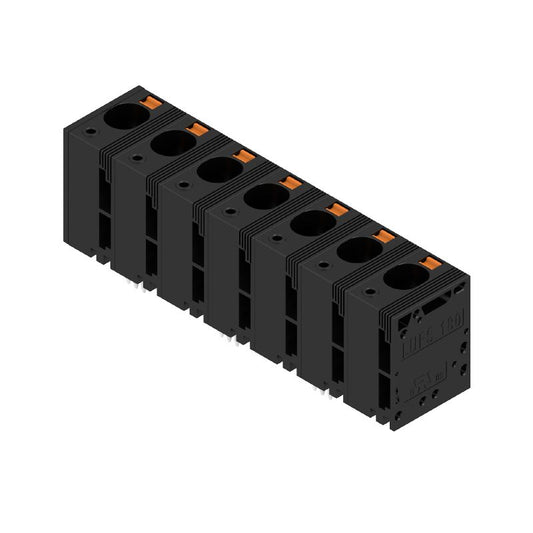2492260000 - 7-Pole Black Push-In PCB Terminal Block, 180° Angle  (Pack of 10)