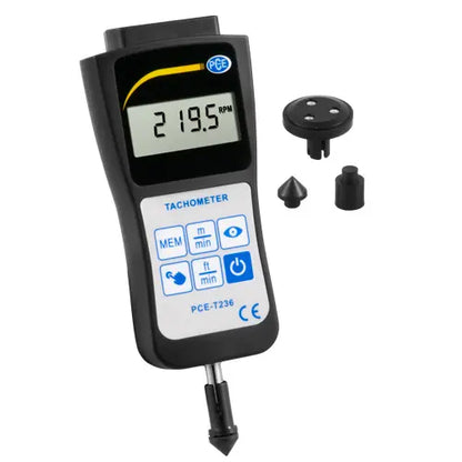 PCE-T236 - Digital Tachometer for Contact & Non-Contact Speed Measurement