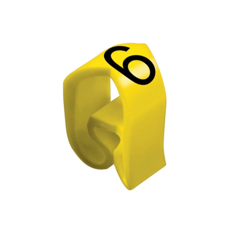 0253411520 - 20-Pack Yellow Cable Markers, 8-16mm, Soft PVC, RoHS Compliant  (Pack of 20)