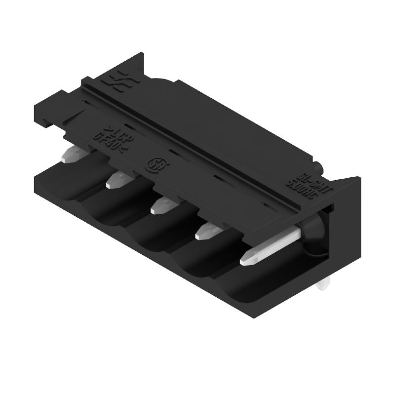 1839920000 - 5-Pole 5mm THT Black PCB Connector, 90° Male Header  (Pack of 50)
