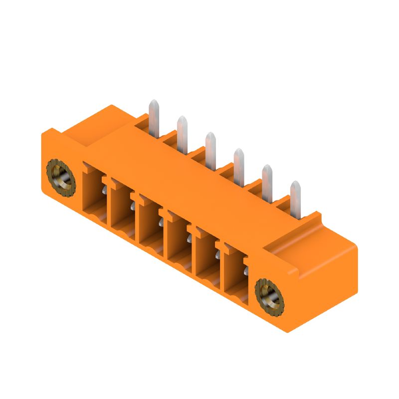 1038080000 - 6-Pole Orange Surface Mount PCB Connector, 270° Angled  (Pack of 50)
