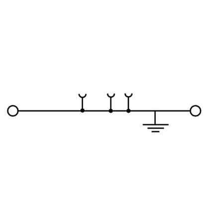 2690460000 - White PUSH IN Earth Terminal Block for 2.5 mm² Wires  (Pack of 50)