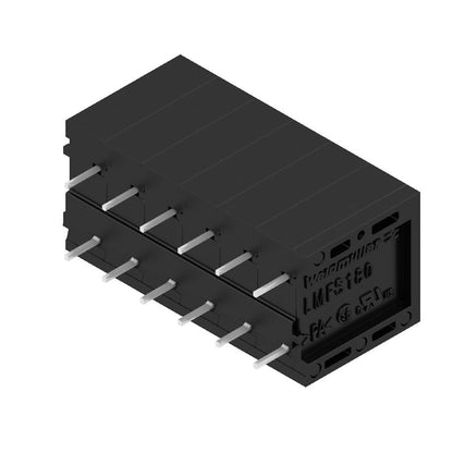 1425580000 - 5mm Black Circuit Board Terminals, 6 Poles, 180° Installation  (Pack of 45)
